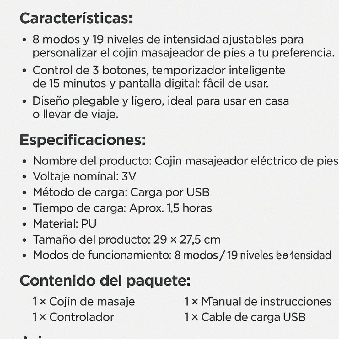 Cojín Masajeador de Pies